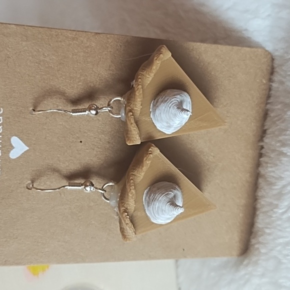 Handmade - Pie earrings - Picture 2 of 4